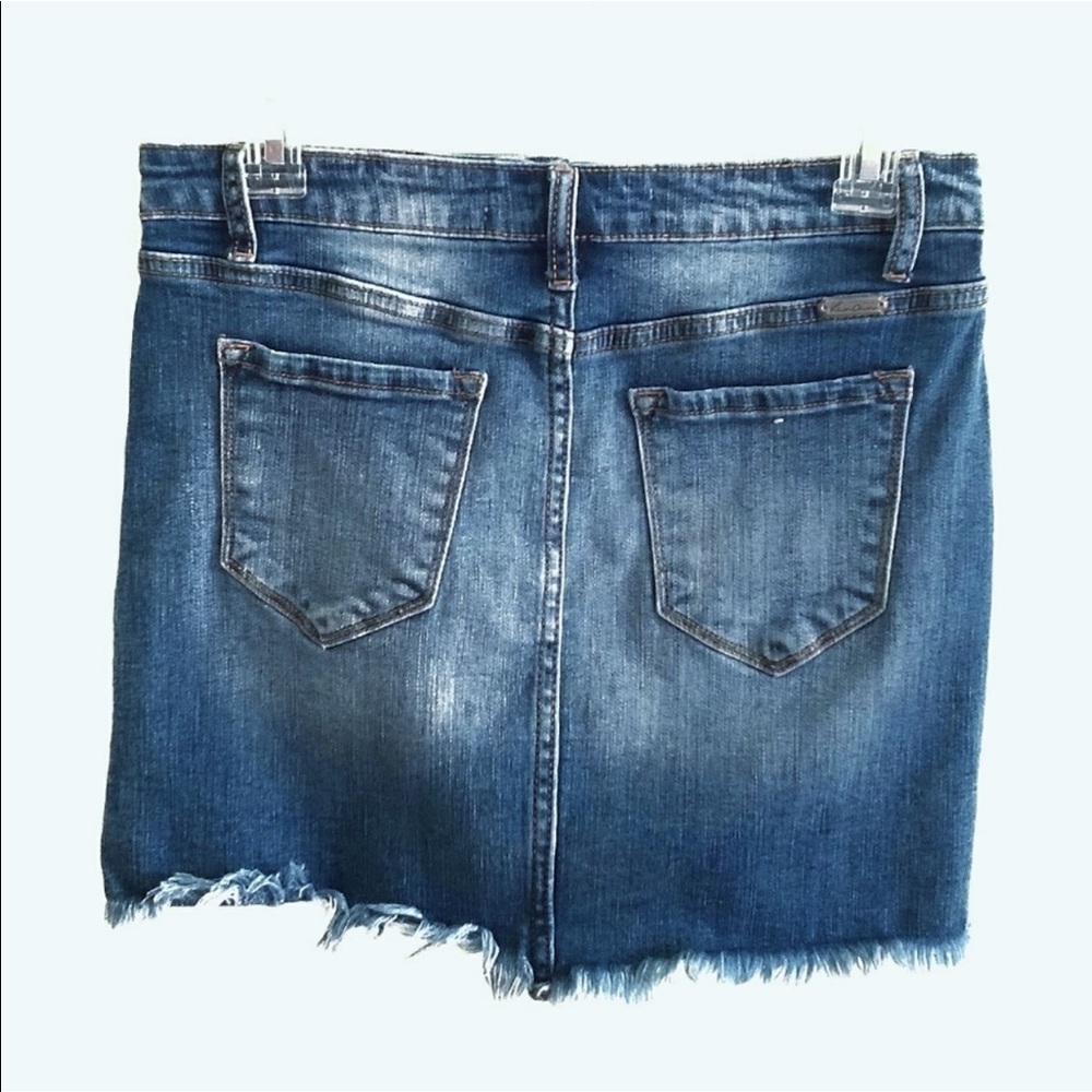 KanCan Destressed Jean Skirt